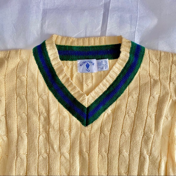 Kitestring’s Gold V neck sweater Size 7 Unisex - Picture 2 of 6